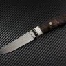 Нож Скаут порошковая сталь S390 рукоять стабилизированная карельская береза/клык моржа/мозаичные пины/больстер мельхиор