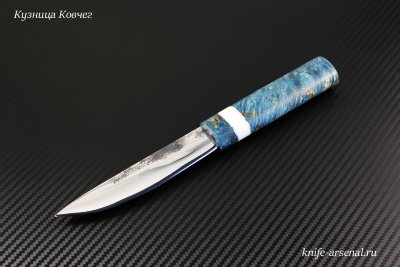 Нож якутский Наракан сталь D2 рукоять стабилизированный кап клена/композитный материал