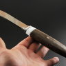 Scandinavian knife powder steel Elmax handle stabilized Karelian birch/Corian