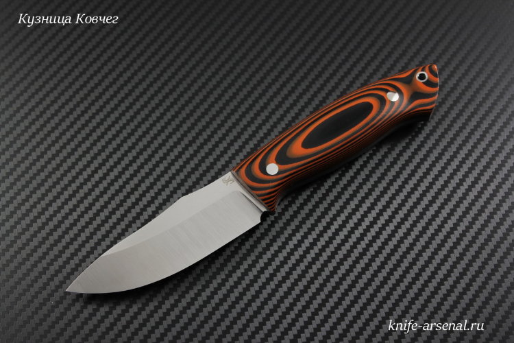 Rex knife all-metal powder steel S90V handle black and orange G10