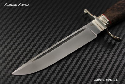  Нож Финка НКВД порошковая сталь Elmax рукоять стабилизированная карельская береза