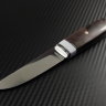 Knife Fin steel D2 handle stabilized suvel Karelian birch/corian /mosaic pins