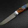 Scout knife K340 steel handle stabilized two-tone Karelian birch /Corian /mosaic pins