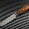 Scout knife steel S390 handle mammoth tooth/iron wood /mosaic pins/bolster bronze