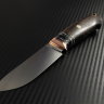 Нож Таёжный сталь М390 рукоять стабилизированная карельская береза/стабилизированный зуб мамонта/мозаичные пины/больстер бронза