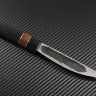 Yakut knife forged steel X12MF (thermocycled) handle stabilized hornbeam/iron wood