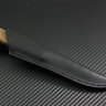Knife Fin steel D2, handle stabilized Karelian birch, jewelry pin