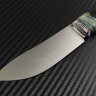 Нож Таёжный сталь M398 рукоять стабилизированный граб/зуб мамонта/мозаичные пины