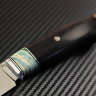 Scout knife Steel S390 handle Stabilized Hornbeam /Mammoth tooth/Mosaic pins