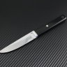 Нож Фин сталь D2 рукоять Черная Микарта, украшен ювелирным пином