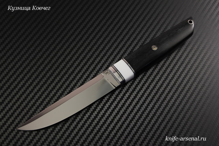 Aiguchi knife steel N690 handle Mikarta/korian /mosaic pins
