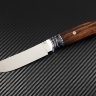 Taiga knife steel M390 handle iron wood /mammoth tooth/mosaic pins/bolster white metal