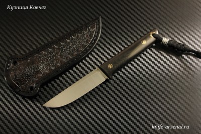 Нож Шейный №16 порошковая сталь Elmax рукоять карбон/мозаичные пины/в наличии