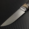 Нож Скаут сталь М390 рукоять стабилизированный граб/зуб мамонта/мозаичные пины/больстер белый металл