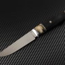 Нож Скаут сталь М390 рукоять стабилизированный граб/зуб мамонта/мозаичные пины/больстер белый металл