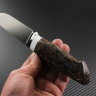 Scout knife small powder steel M398 handle stabilized Karelian birch /Korian stone