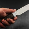 Scout knife small powder steel M398 handle stabilized Karelian birch /Korian stone
