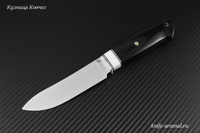 Нож Таежный порошковая сталь S390 рукоять микарта с проставкой композита кориан