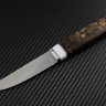 Knife Fin steel M398 handle stabilized Karelian birch /Corian stone/mosaic pins