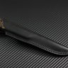 Knife Fin steel M398 handle stabilized Karelian birch /Corian stone/mosaic pins