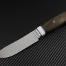 Knife Taiga steel K340 handle walnut root/corian
