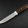 Scandinavian knife powder steel M398 handle stabilized Karelian birch/corian
