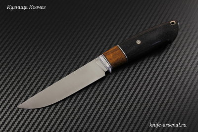 Нож Скаут сталь М390 рукоять стабилизированный граб/железное дерево/мозаичные пины