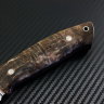 Нож Скау цельнометаллический сталь S90V рукоять стабиизированная карельская береза