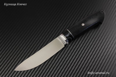 Нож Таежный порошковая сталь М390 рукоять микарта/композитный материал киринит/мозаичные пины