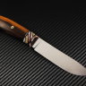 Taiga knife steel M398 handle iron wood /mammoth tooth/mosaic pins/bolster bronze