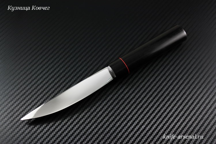 Yakut knife Forged steel X12MF handle black hornbeam
