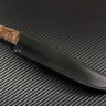 Taiga knife steel D2 handle stabilized Karelian birch/artificial stone corian/mosaic pins