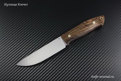 Нож Скаут цельнометаллический порошковая сталь М390 рукоять стабилизированный корень ореха