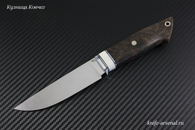 Нож Скаут порошковая сталь М390 рукоять стабилизированный корень ореха/кориан 