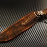 Taiga knife steel M398 handle iron wood /mammoth tooth/mosaic pins/nickel silver bolster